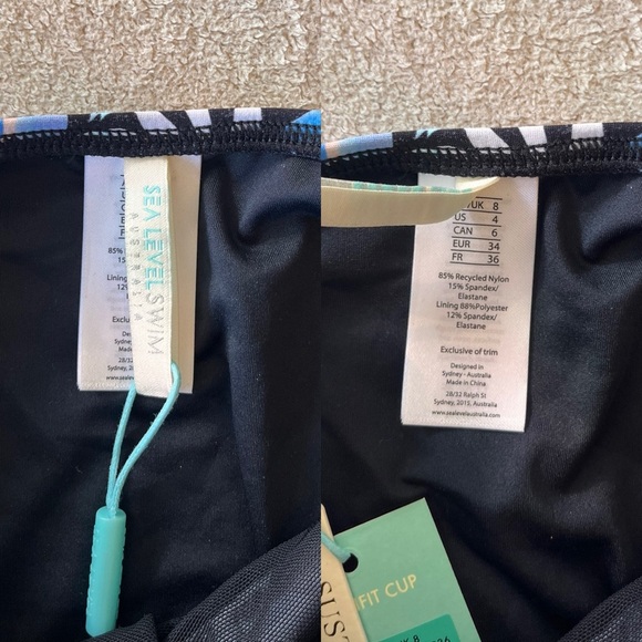 NWT Sea Level Botanica Cross Front Top & Retro High Waist Bottom 4-6 - Picture 15 of 15